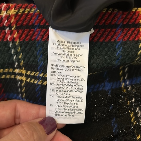 J. Crew Holiday Lurex Pencil Mini Skirt Stewart Tartan Plaid, women’s size 4 - Picture 9 of 11
